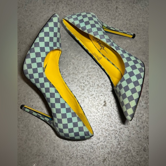 Taylor Says ‘YES’ High Heels Checkered Print Women’s size 8M - Picture 6 of 12